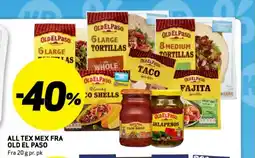 Bunnpris ALL TEX MEX FRA OLD EL PASO tilbud