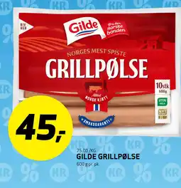 Bunnpris GILDE GRILLPØLSE tilbud
