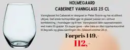Kitch'n HOLMEGAARD CABERNET VANNGLASS 25 CL tilbud