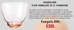 Kitch'n HOLMEGAARD FLOW VANNGLASS 35 CL CHAMPAGNE tilbud