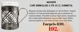 Kitch'n MAGNOR CAPE DRINKGLASS 2 STK 25 CL GUNMETAL tilbud