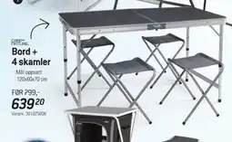 Thansen Bord + 4 skamler tilbud