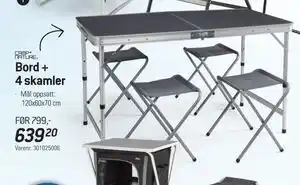 Thansen Bord + 4 skamler tilbud