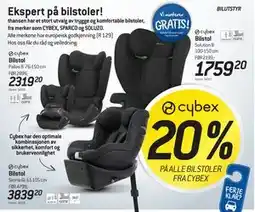 Thansen 20% PÅ ALLE BILSTOLER FRA CYBEX tilbud