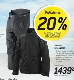 Thansen 20% PÅ UTVALGT MCBEKLEDNING tilbud