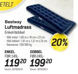 Thansen Luftmadrass tilbud