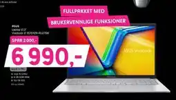 ELON ASS Laptop 17,3” Vivobook 17 R1704ZA-AU275W tilbud