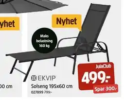 Jula Solseng 195x60 cm tilbud
