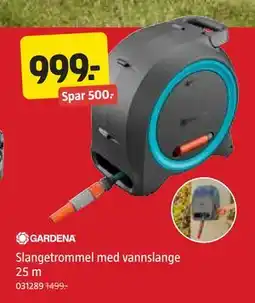 Jula Slangetrommel med vannslange 25 m tilbud
