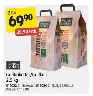 Jula Grillbriketter/Grillkull 2,5 kg tilbud
