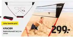 Jula Badmintonsett 3x1,5 m tilbud