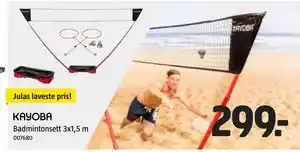 Jula Badmintonsett 3x1,5 m tilbud