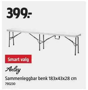 Jula Sammenleggbar benk 183x43x28 cm tilbud