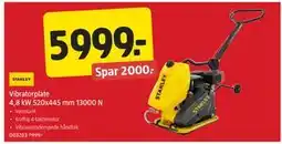 Jula Vibratorplate 4,8 kW 520x445 mm 13000 N tilbud