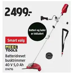 Jula Batteridrevet busktrimmer 40 V 5,0 Ah tilbud