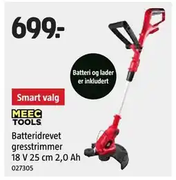 Jula Batteridrevet gresstrimmer 18 V 25 cm 2,0 Ah tilbud