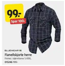 Jula Flanellskjorte herre tilbud