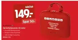 Jula Førstehjelpsveske 48 deler tilbud