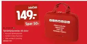 Jula Førstehjelpsveske 48 deler tilbud