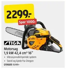Jula Motorsag 1,9 kW 42,4 cm³ 16” tilbud