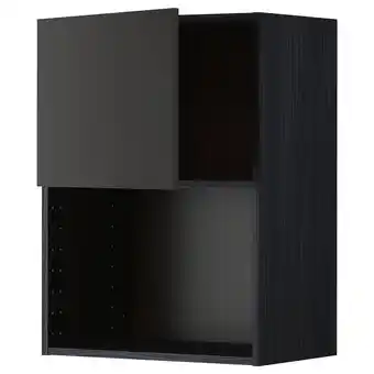 IKEA Metod Overskap for mikrobølgeovn, svart/nickebo matt antrasitt, 60x80 cm tilbud