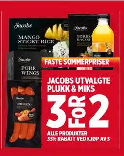 Meny JACOBS UTVALGTE PLUKK & MIKS tilbud