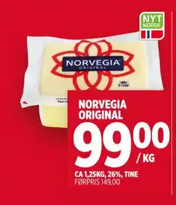 Meny NORVEGIA ORIGINAL tilbud