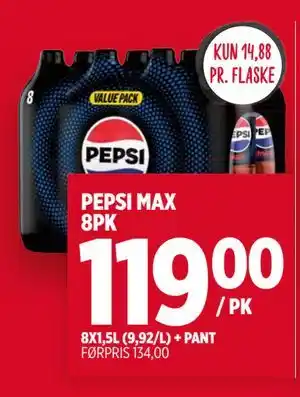 Meny PEPSI MAX 8PK tilbud