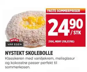 Meny NYSTEKT SKOLEBOLLE tilbud