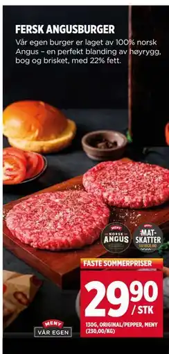 Meny FERSK ANGUSBURGER tilbud