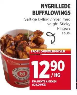 Meny NYGRILLEDE BUFFALOWINGS tilbud