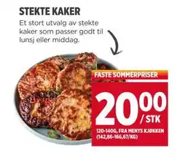 Meny STEKTE KAKER tilbud