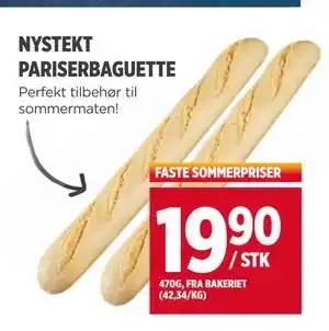 Meny NYSTEKT PARISERBAGUETTE tilbud