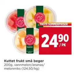 Meny Kuttet frukt små beger tilbud