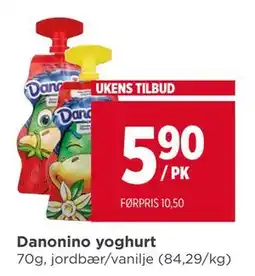 Meny Danonino yoghurt tilbud