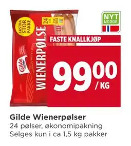 Meny Gilde Wienerpølser tilbud