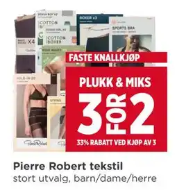 Meny Pierre Robert tekstil tilbud