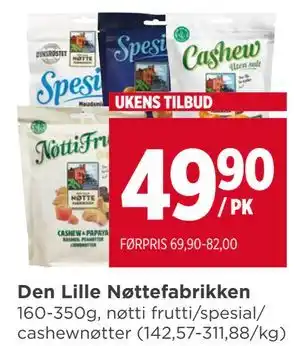Meny Den Lille Nøttefabrikken tilbud