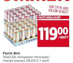 Meny Farris Bris tilbud
