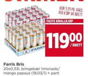 Meny Farris Bris tilbud