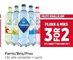 Meny Farris/Bris/Frus tilbud