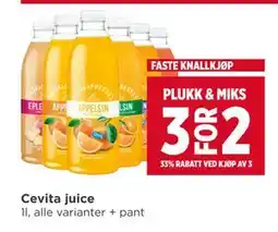 Meny Cevita juice tilbud