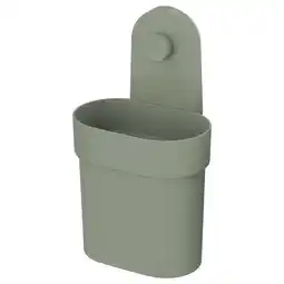 IKEA ÖbonÄs Beholder med sugekopp, grågrønn tilbud