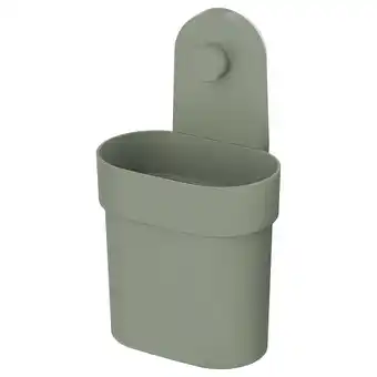 IKEA ÖbonÄs Beholder med sugekopp, grågrønn tilbud