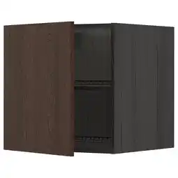 IKEA Metod Overskap f kjøleskap/fryser, svart/sinarp brun, 60x60 cm tilbud