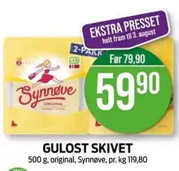 Kiwi GULOST SKIVET tilbud