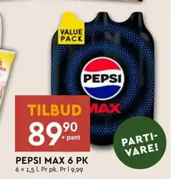 Coop Mega PEPSI MAX 6 PK tilbud