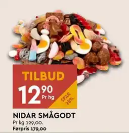 Coop Mega NIDAR SMÅGODT tilbud