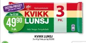 Kiwi KVIKK LUNSJ tilbud