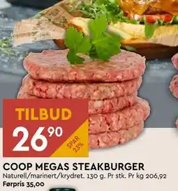 Coop Mega COOP MEGAS STEAKBURGER tilbud